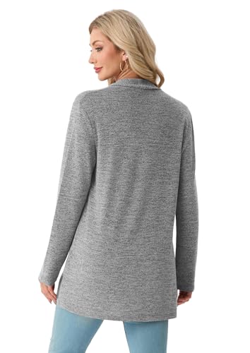 QIXING Women's Casual Knit Cardigan Long Sleeve Loose Autumn Lightweight for Ladies — view 4