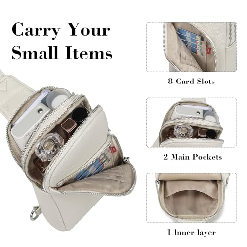 Image of INICAT Small Travel Purse,Anti Theft Crossbody Bag for Women | RFID Blocking, 8 Card Slots,Secure Back Zipper Pocket,Sling Style