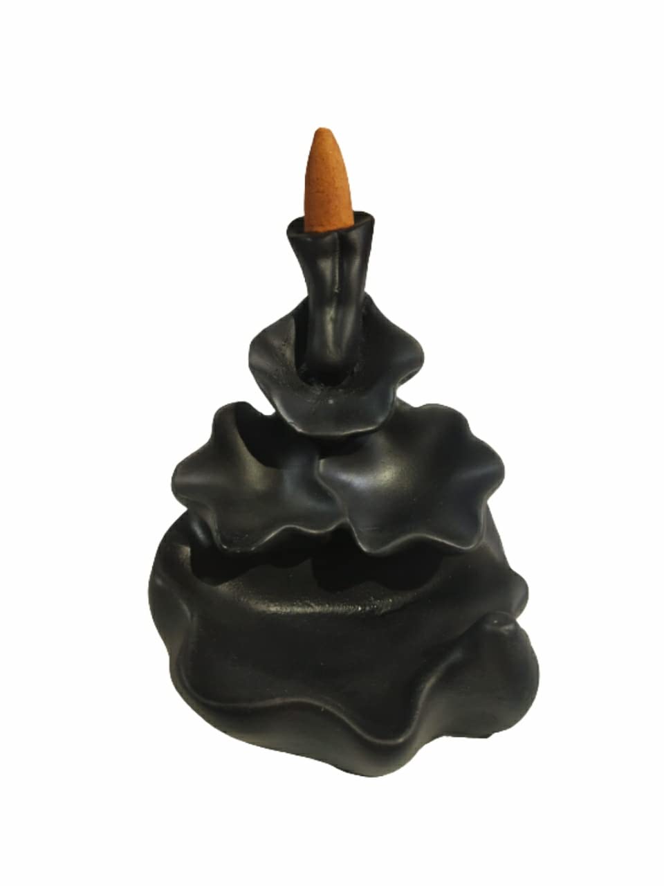 Jaipuria's Polyresin Smoke Fountain Back Flow Incense Holder with 10 Smoke Inceted Cone Height -10 cm