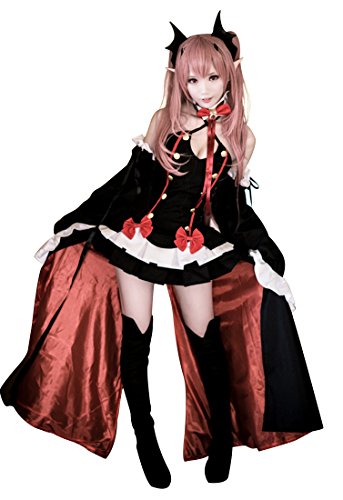 Nuoqi Women's Anime Krul Tepes Black Gothic Lolita Dress Cosplay Costumes #TOP10