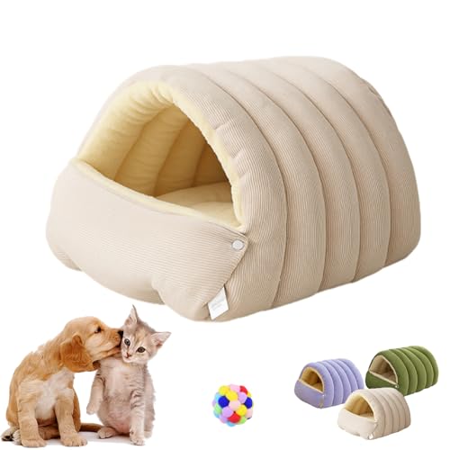 Winterhöhle, Gemütliches Monster-Katzenbett, Warme, Gemütliche Plüsch-Haustierhöhle, Weicher, Geschlossener Haustierschlafsack, Katzenbett Aus...