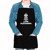 Idakoos Keep calm and love Alexandra Apron