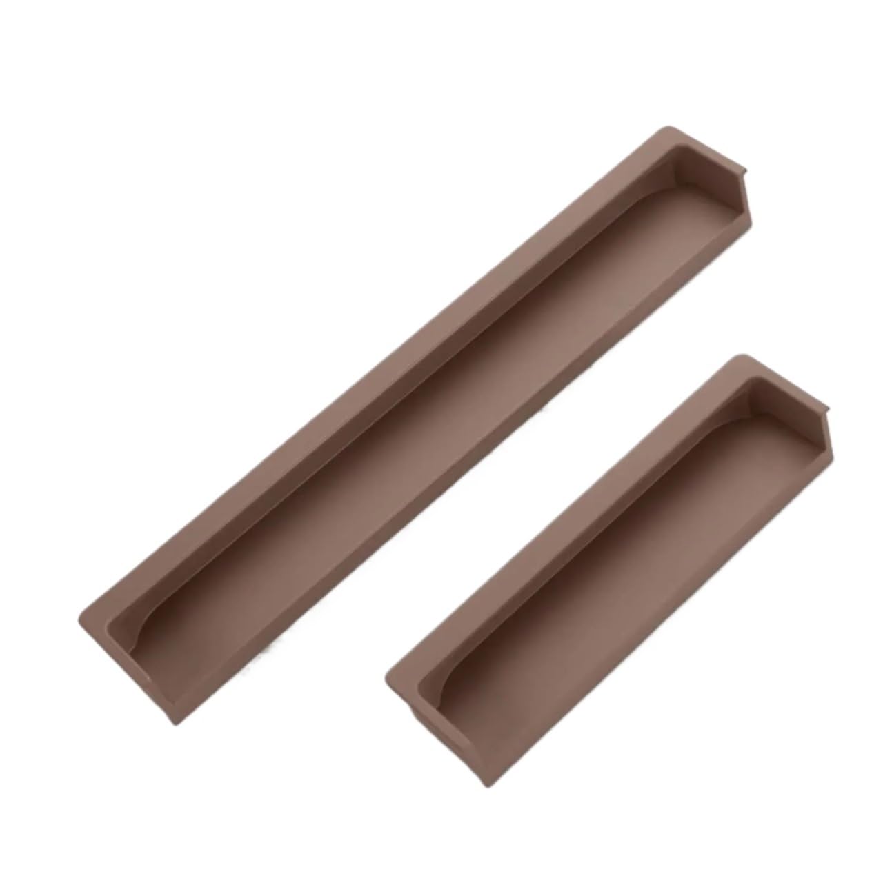 Mohuied Coffee Brown Recessed Handle Embedded Hidden Concealed Handles For Cabinets And Drawers Modern Wardrobe Pulls Aluminum Alloy Invisible(,120Mm Length)