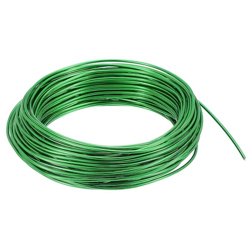 PATIKIL 3mm Bonsai Training Wire, 1 Roll Floral Wire Stems Anodized Aluminum Tree Wire 95 Feet Total for Gardening Branch Fixing, Green