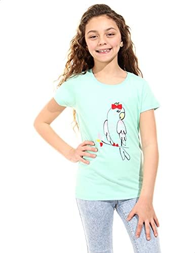 Andora Parrot Embroidery Short Sleeves 