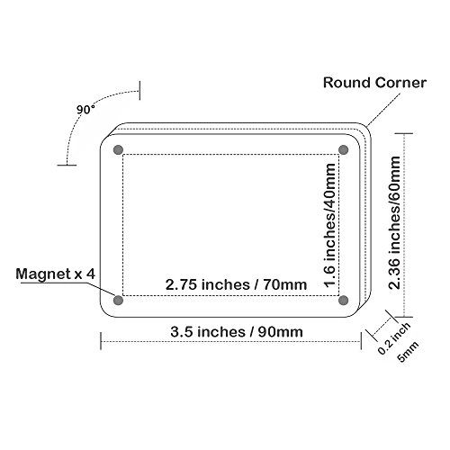 Forapid 3" Dual Sided Clear Acrylic Refrigerator Magnetic Photo Frame, Frameless Display Compatible With Fujifilm Mini 9 8 8+ 2X3 Photo (X5) #TOP2