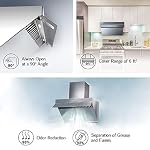 FOTILE JQG7502.G 30" Range Hood Unique Side-Draft Design for Under Cabinet or Wall Mount Modern Kitchen Vent Hood Powerful Motor LED Lights Mechanical Buttons Cooktop Bundle (1. Silver Gray) - Image 2