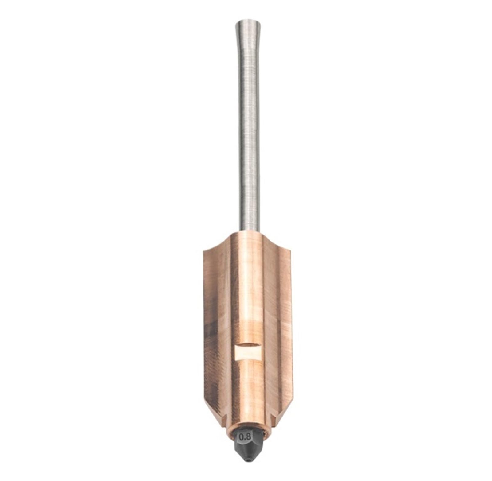 Adecuado for boquilla de acero endurecido bimetálico de 0,25 mm, 4 mm, 6 mm, 8 mm, piezas de impresora 3D desmontables mejoradas(0.8mm nozzle,4 pcs)