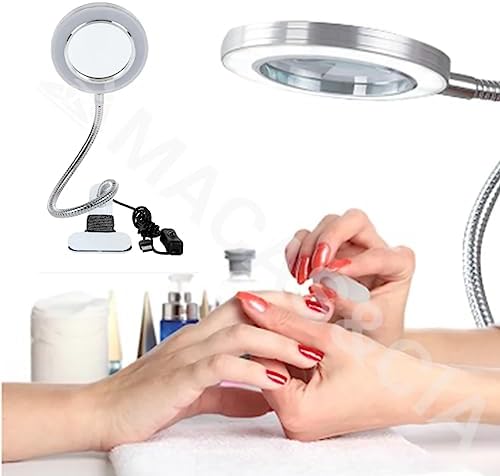 Luminária LED Lupa Estética Com Clipe E Tubo Dobrável 360 Graus