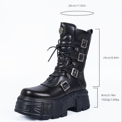 Image of Ulalaza Women Mary Jane Dress Pumps Lolita Shoes Cute Platform Gothic Double Ankle Strap Round Toe Chunky Heel Uniform Pumps Shoes Perfect for School Party Business Work Dance Date Night Club