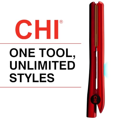 Image of CHI Original 1 inch Digital Ceramic Hair Straightener, Hair Styling Iron, Provides Smooth, Shiny Results, Even Heat for Less Damage, Midnight Matte Black