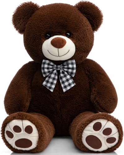 Image of 6 Feet Chocolate Teddy Bear Original 20 mm Dull Chocolate Fur (72 Inches) Giant Soft Plush Toy | Premium Stuffed Teddy Bear for Kids, Girls, Boys & Loved Ones