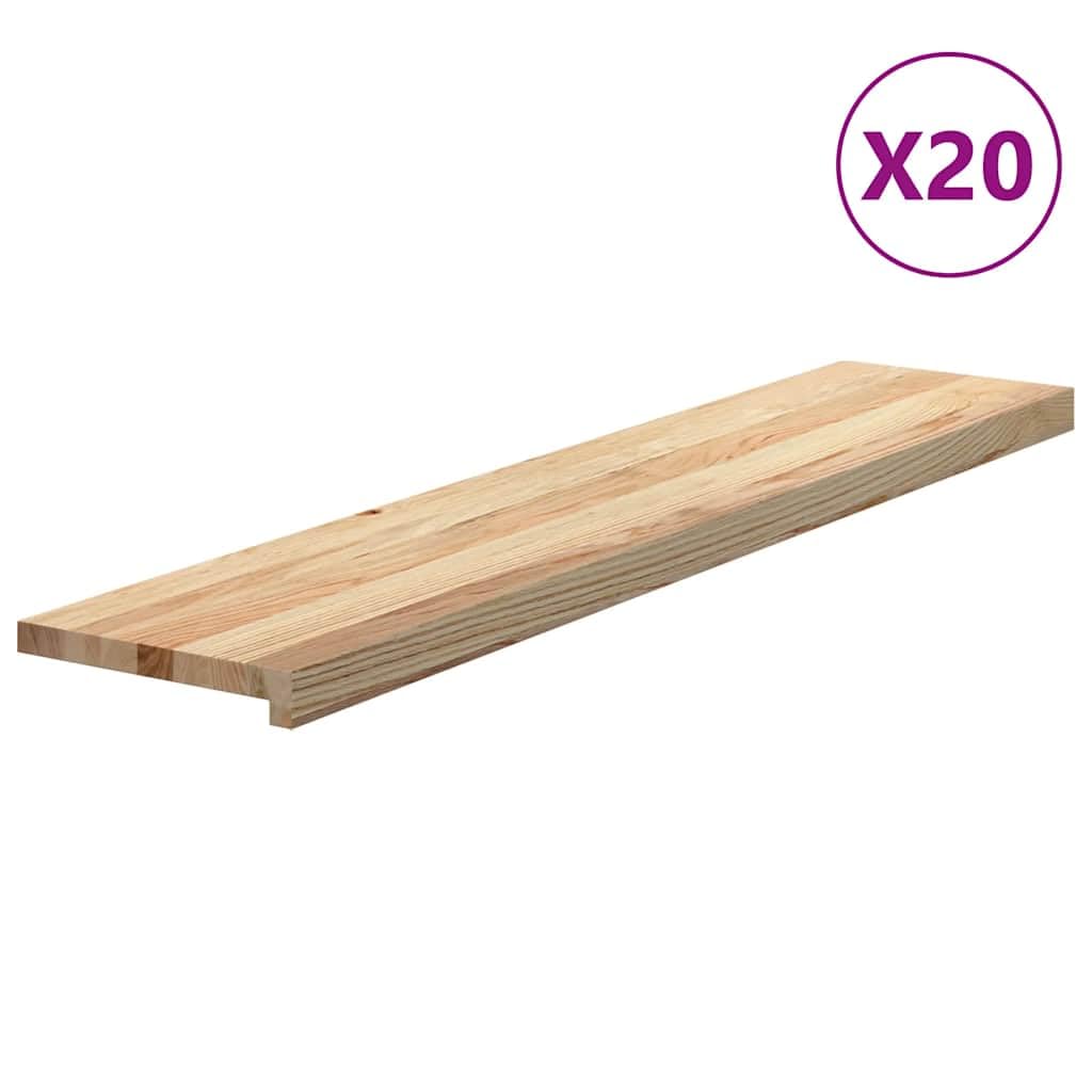 Gradini, 20 pezzi, rovere massiccio, 120 x 30 x 2 cm