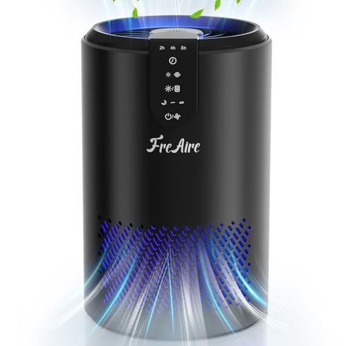 FreAire Air Purifier for Home Up to 538 Ft²/h, HEPA Air Cleaner 3-in-1 Filter for Smoke, Dust, Portable Purifier with Sleep Mode, Timer For Bedroom Office Kitchen