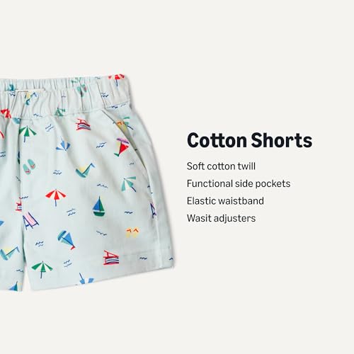 Image of Amazon Essentials x Sofia Grainge Unisex Babies, Toddlers and Kids' Pull-on Cotton Twill Shorts