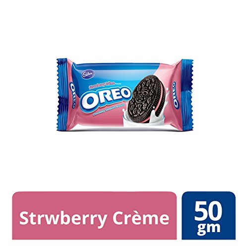Image of Cadbury Oreo Chocolatey Sandwich Biscuits - Strawberry Creme, 50 Gram