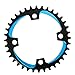 Jianghuayunchuanri Pierścienie do roweru rower górski rower 38T tarcza zębata zmodyfikowana pojedynczy łańcuch pierścień części rowerowe do roweru szosowego górskiego (kolor: Niebieski, rozmiar: 38T)