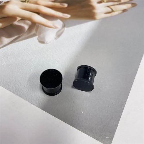 Newzenro Black Silicone Ear Gauges Double Flared Plugs Tunnels Expanders Stretcher Saddle Earrings For Men Women Fashion Body Piercing Jewelry Hypoallergenic Gift thumb #1