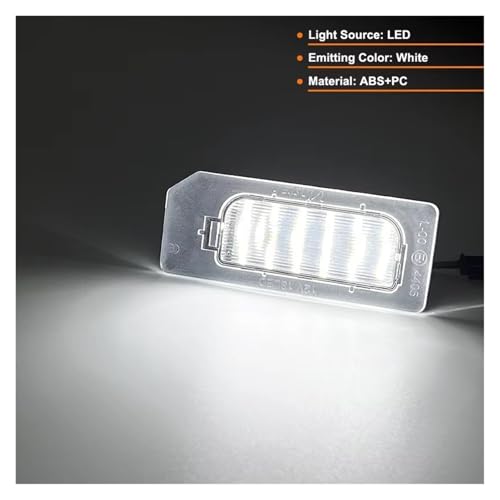 Luz LED de matrícula blanca para Outlander y ASX 2011-2020 impermeable 2 uds 5