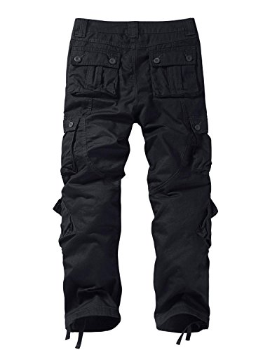 Image of Match Men's Wild Retro Multi-Pockets Utility Casual Cotton Cargo Trousers #3357