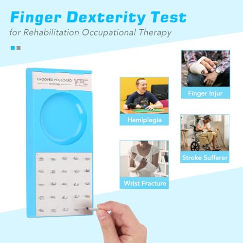 YPCBYNBS Grooved Pegboard for Rehabilitation, Physical Therapy and Occupational Tharepy, Dexterity Test to Improve Visual Motor Coordination & Finger Dexterity - Image 5