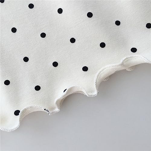 Generic LGOP6C8FV 24M Girl Clothes Toddler Girl Polka Dot Blouse Long Sleeve Wooden Ear Edge Round Neck thumb #1