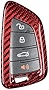 Key-Fob Shell Key-Case for Supra - Compatible with Toyota Supra Smart Remote Key,Premium Carbon Fiber for Car Key Protection (RED)
