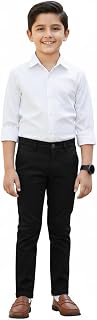Cottonlink Kid Boy's Cotton Solid Shirt Long Sleeves Classic Spread Collar White Price In India