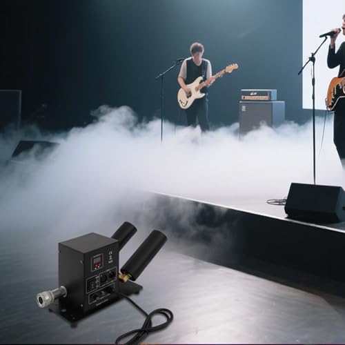 Máquina de humo CO2, 150 W, con protocolo DMX512 y doble boquilla, cañón para niebla exterior, ideal para escenarios comerciales, obras teatrales, discotecas y bares miniatura 2