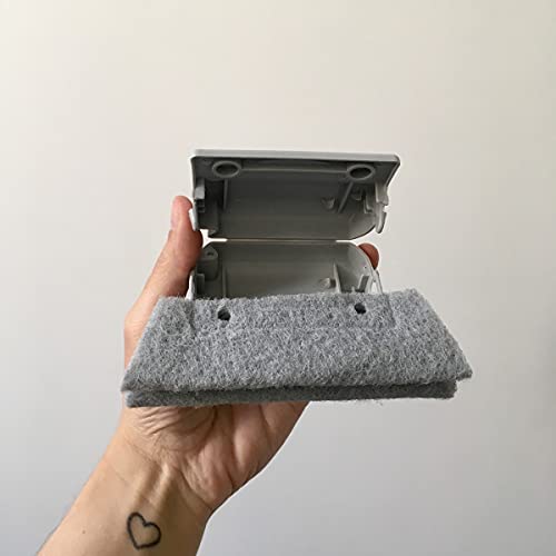 Escova para Limpeza de Cantos Janelas Microfibra Cinza