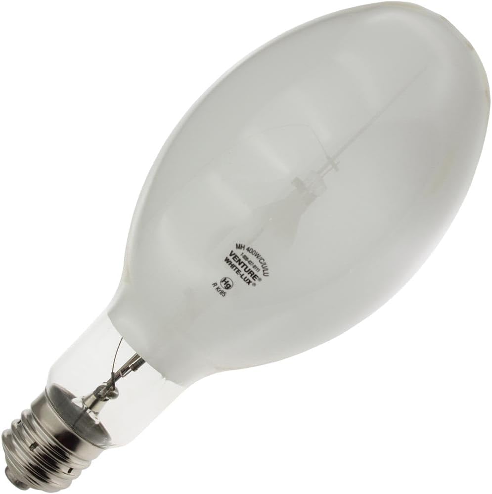 Replacement for Venture MS400W/C/BU/LU Metal Halide Bulb, 400W 3700K ED37 HID Lamp, E39 Mogul Base, High Output Commercial Lighting Replacement Light Bulb