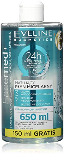 Preisvergleich Produktbild Eveline Cosmetics Facemed Mattifying 3In1 Micellar Liquid, 650 ml