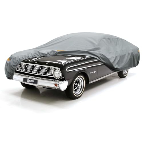 Image of Kayme Heavy Duty Car Cover Custom Fit Ford Falcon Waterproof All Weather for Automobiles, Full Exterior Covers Sun Rain UV Protection.（Deliver About 3-10 Days）