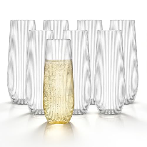 HOMIP 36 Pack Ribbed Design Flutes