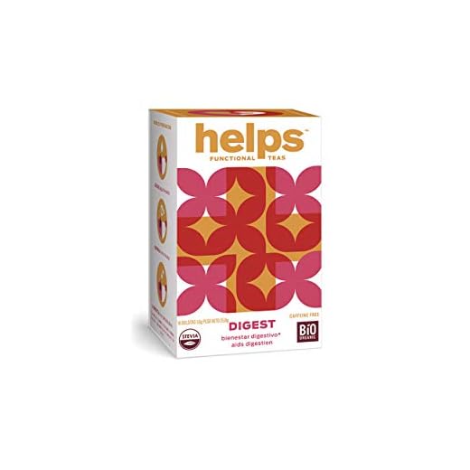 HELPS INFUSIONES - Infusión Digestiva Con Anis Verde, Manzanilla, Menta Y Stevia Natural. Helps Digest. Caja De 16 Bolsitas.