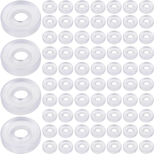 SOFPLATE 1 Box 120Pcs Earring Cushion Clip Earring Back Comfort Pads Anti-Pain Soft Round Donut Small Clear Earring Pads Transparent Clip on Earring Cushion for Clip Earrings Making Support DIY Craft