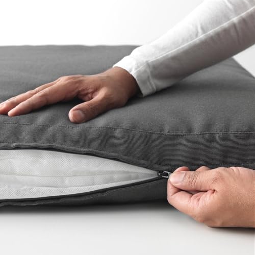 Galette de chaise d'extérieur lavable en machine grand format noir 8cm - 6
