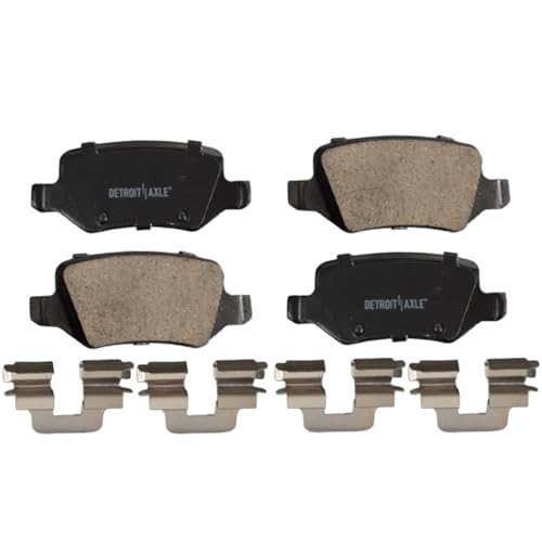 Image of Detroit Axle - Rear Brake Pads for 2006-2011 Mercedes-Benz B200, Ceramic Brake Pads with Hardware 2007 2008 2009 2010 Replacement