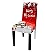 Highdi Stuhlhussen 1/2/4/6er Set Weihnachtsmann Spannbezug Stuhlbezüge,Universal Abnehmbare Waschbar Stuhlbezug Elastisch Hussen,Stretch Stuhlüberzug für Esszimmer Hotel Party (Häuser,4 er Set)