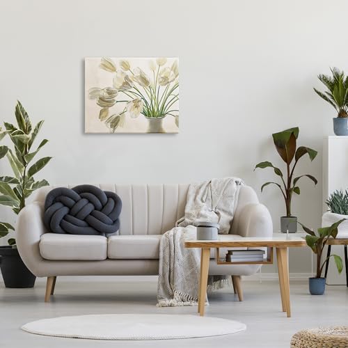Image of Stupell Industries 'Tranquil White Tulip Bouquet'| Canvas Art | Stupell Industries | 30 x 24 Inches, Easy to Hang and Sturdy, Made in USA, by Eva Barberini