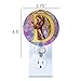Angel Monogram Night Light – Stained Glass Styled Plug-in Wall Lamp, Victorian Inspired Letter D Design with Manual Switch & Bulb Included – Bedroom, Hallway, Nursery Gift NLA-C007