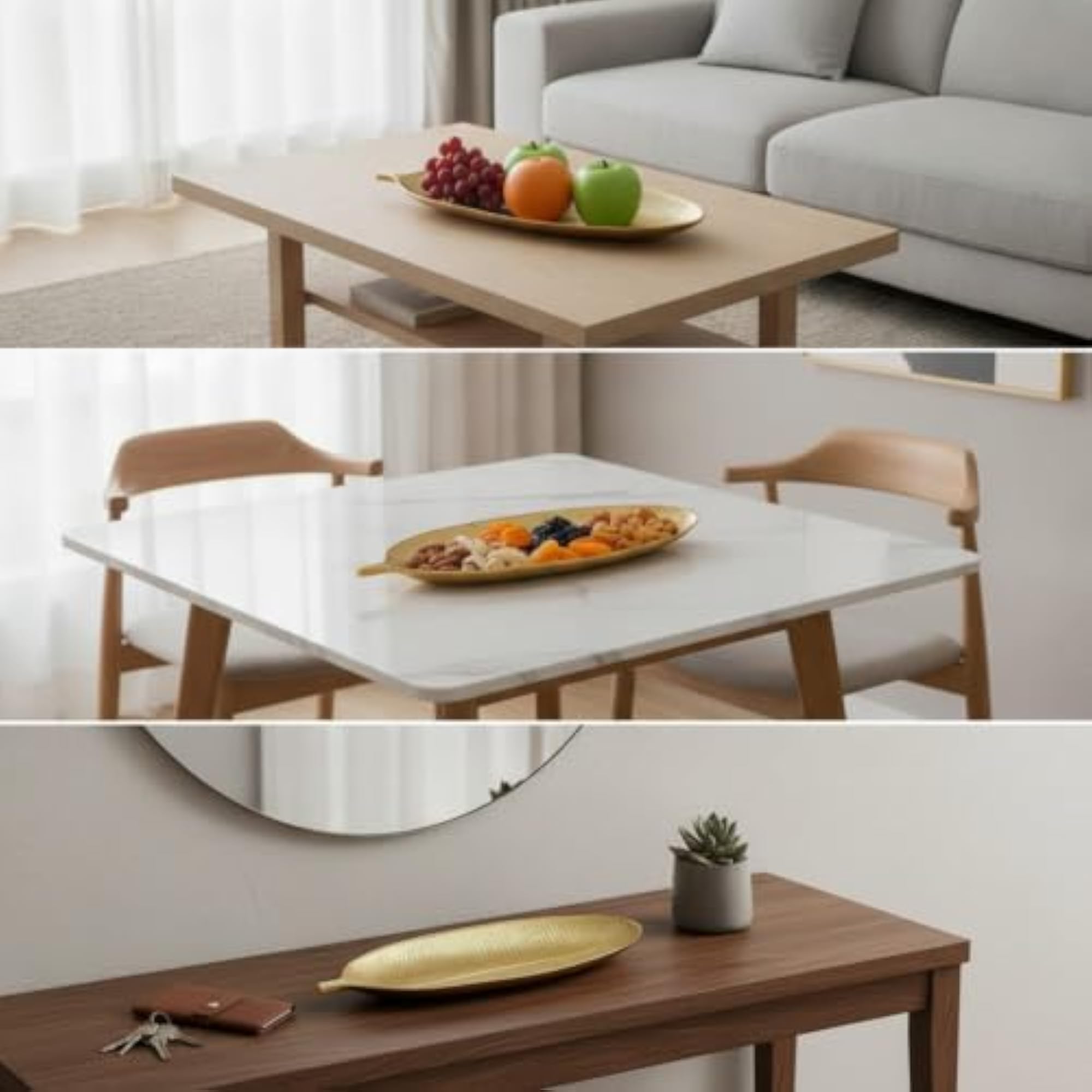 Lustrous Gold Embossed Decorative Fruit Tray