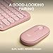 Logitech Pebble 2 Combo, Wireless Keyboard and Mouse, Quiet and Portable, Customizable, Logi Bolt, Bluetooth, Easy-Switch for Windows, macOS, iPadOS, Chrome - Tonal Rose