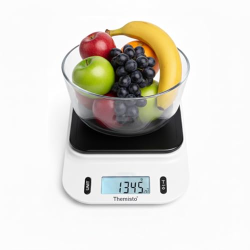 Image of Themisto TH-WS06 Electronic digital Kitchen Weighing Scale | 5 Kg | Back Light LCD| Made In India