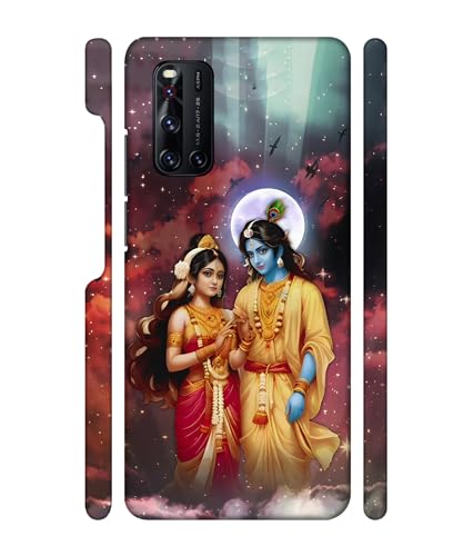 Image of Lord ''Radha-Krishna'' -(Cosmos Art) Printed Hard Mobile Back Cover & Case for Vivo V19, Designer | Protective & Premium Cover & Case