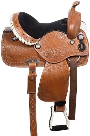 8" inches Seat Children Miniature Pony Kids Horse Saddle Western Equestrian Trail Premium Leather for Horse Riding and Best Horse Rider Pony Kids Miniature 8" inch Horse Saddle, LP131