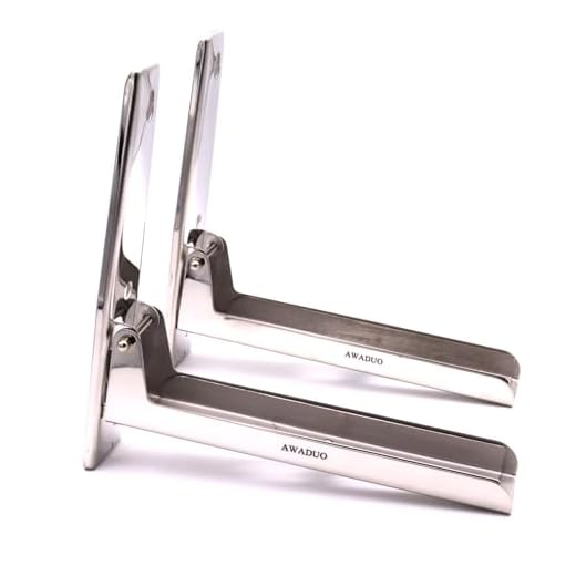 AWADUO Stainless Steel Microwave Oven Rack, Retrackable Foldable Microwave Oven Wall Mounted Stand Holder Rack Bracket With Two Hooks