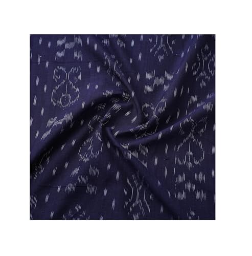 Image of Premium Sambalpuri Ikat Weave Pure Handloom Cotton Shirt Fabric Authentic Odisha Traditional Tie-Dye Craft, Soft & Breathable Natural Cotton Material for Custom Tailoring, Casual & Formal Wear