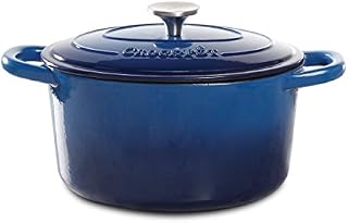 Crock Pot Artisan Round Enameled Cast Iron Dutch Oven, 7-Quart, Sapphire Blue