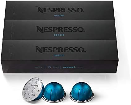 Nespresso Capsules VertuoLine, Odacio, Dark Roast Coffee, 30 Count Coffee Pods, Brews 7.77 Ounce (VERTUOLINE ONLY)